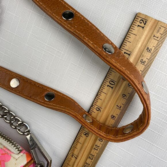 Rebecca Minkoff "MINI MAC" PINK + BROWN LEATHER Crossbody Bag! Long CHAIN STRAP - Picture 16 of 16